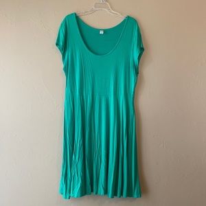 Short sleeve Green Dress